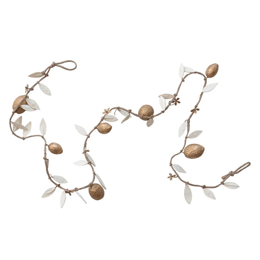 Handmade Paper Mache & Metal Garland