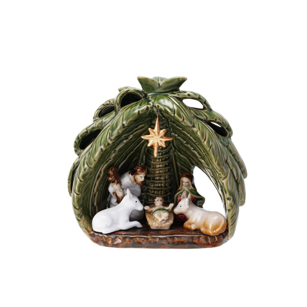 Stoneware Vintage Reproduction Nativity, Set of 6 (Each Will Vary)