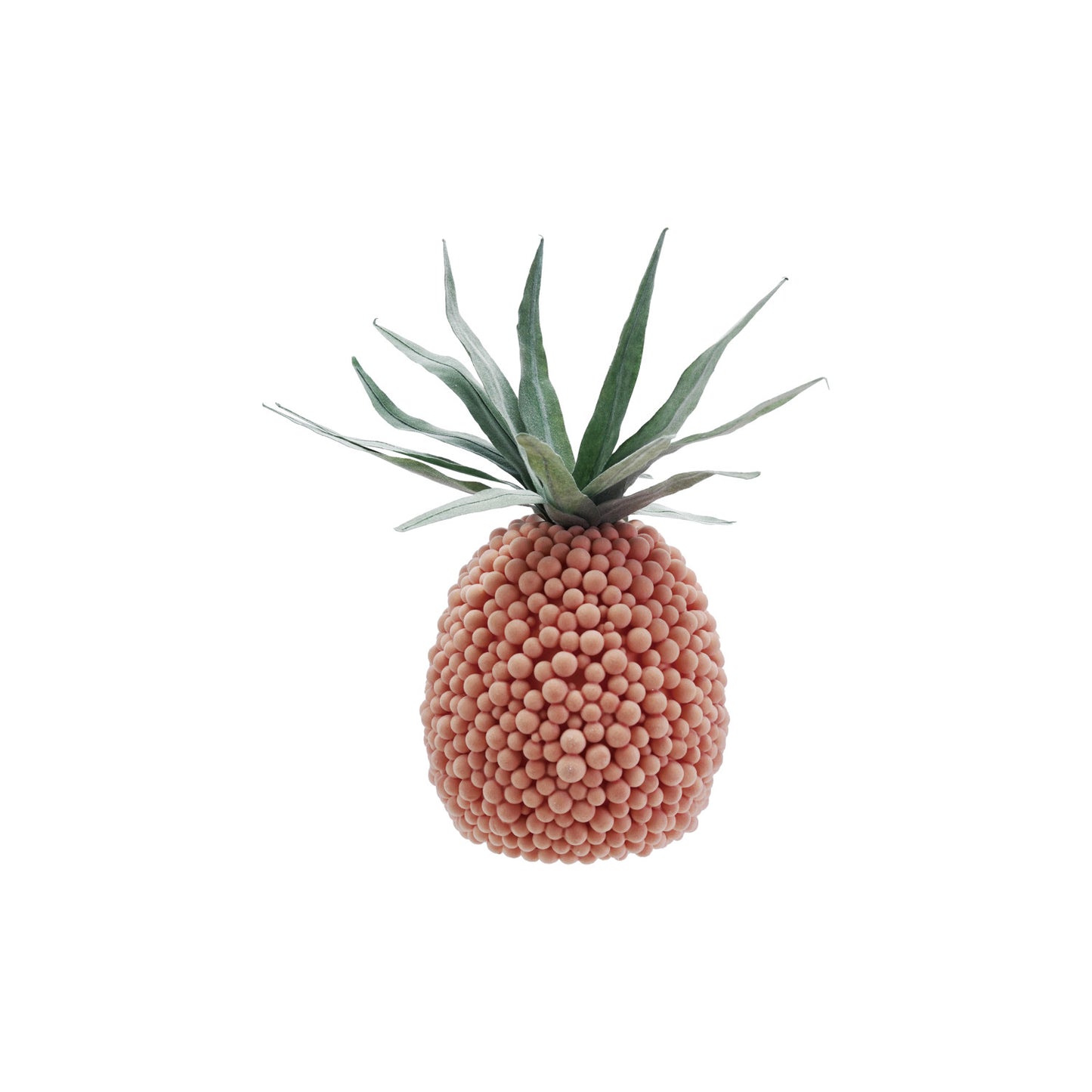 5-3/4" Round x 13"H Flocked Foam Ball Pineapple, Pink & Green