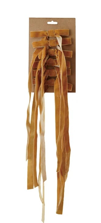 Velvet Clip-on Bows, Set of 6