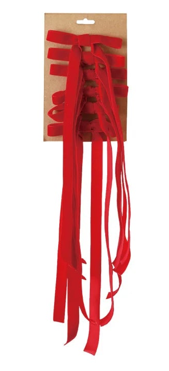 Velvet Clip-on Bows, Set of 6