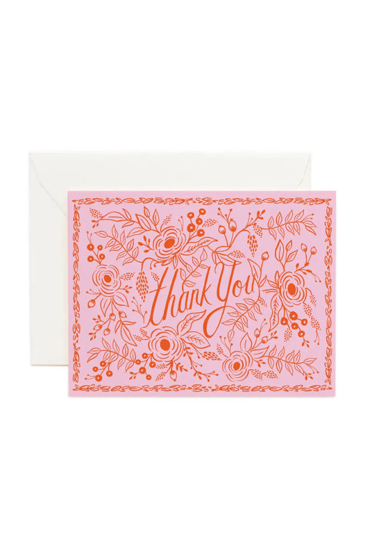 Rose Thank You Card